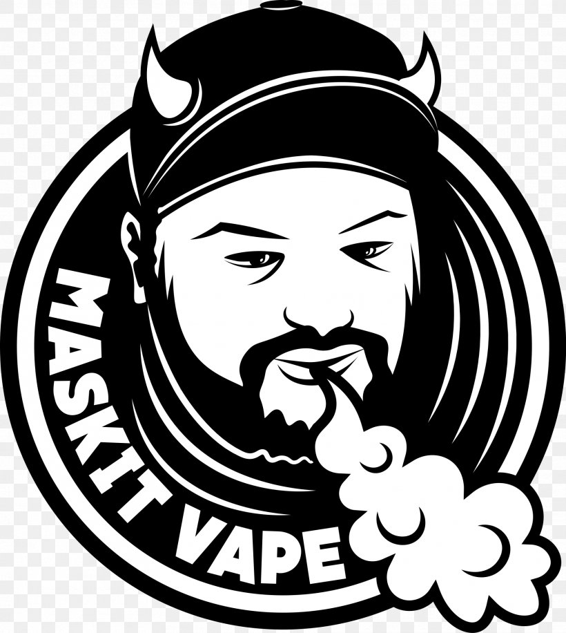 Maskit Vape Packaging And Labeling Electronic Cigarette Clip Art Headgear, PNG, 1821x2035px, Packaging And Labeling, Artwork, Black, Black And White, Brand Download Free