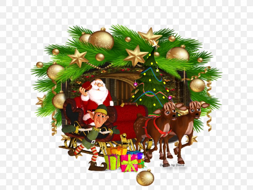 Santa Claus Christmas Day New Year Christmas Decoration Clip Art, PNG, 960x720px, Santa Claus, Christmas, Christmas Card, Christmas Day, Christmas Decoration Download Free
