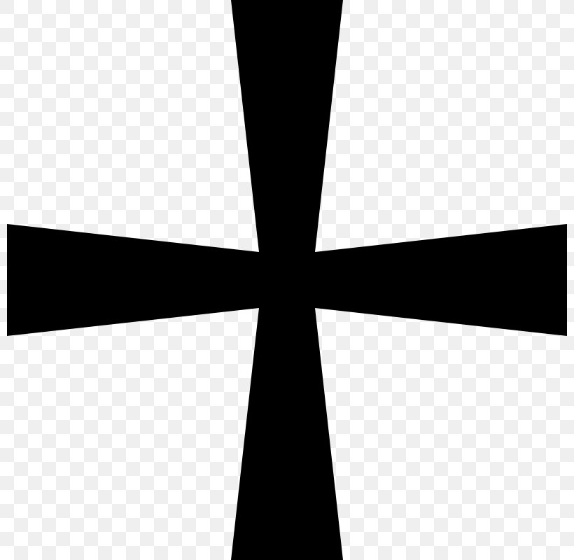 Occitan Cross Sticker Narbonne Knights Templar, PNG, 800x800px, Cross, Black, Black And White, Horizontal And Vertical, Knights Templar Download Free