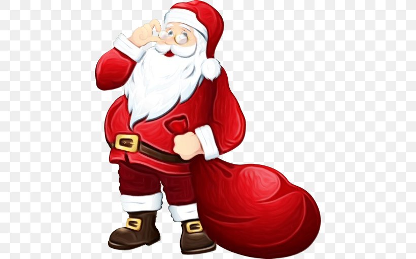 Santa Claus Cartoon, PNG, 512x512px, Watercolor, Cartoon, Christmas, Christmas Decoration, Christmas Eve Download Free