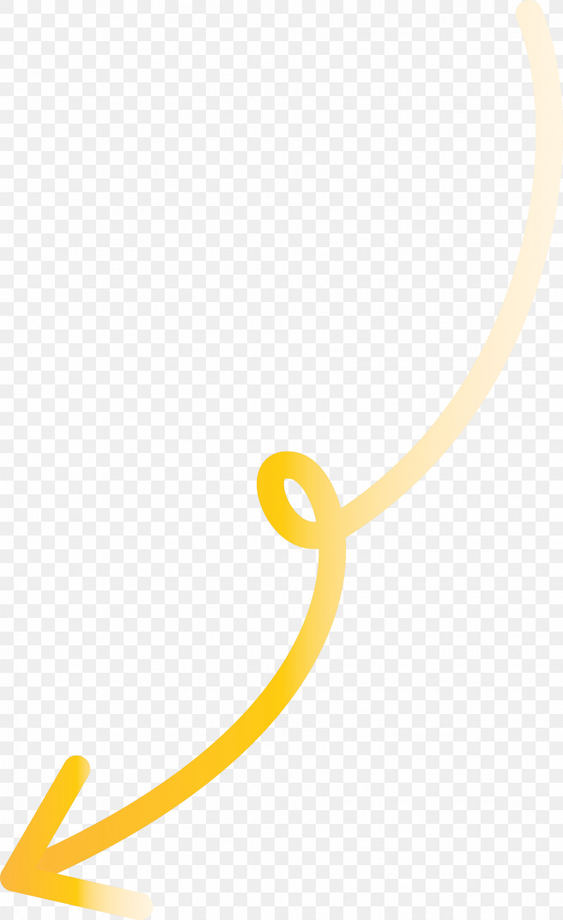 Curved Arrow, PNG, 1835x3000px, Curved Arrow, Line, Yellow Download Free
