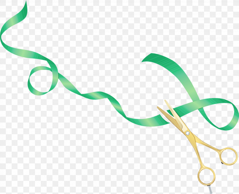 Green Fashion Line Meter Accessoire, PNG, 3000x2434px, Scissors Ribbons, Accessoire, Fashion, Grand Opening, Green Download Free