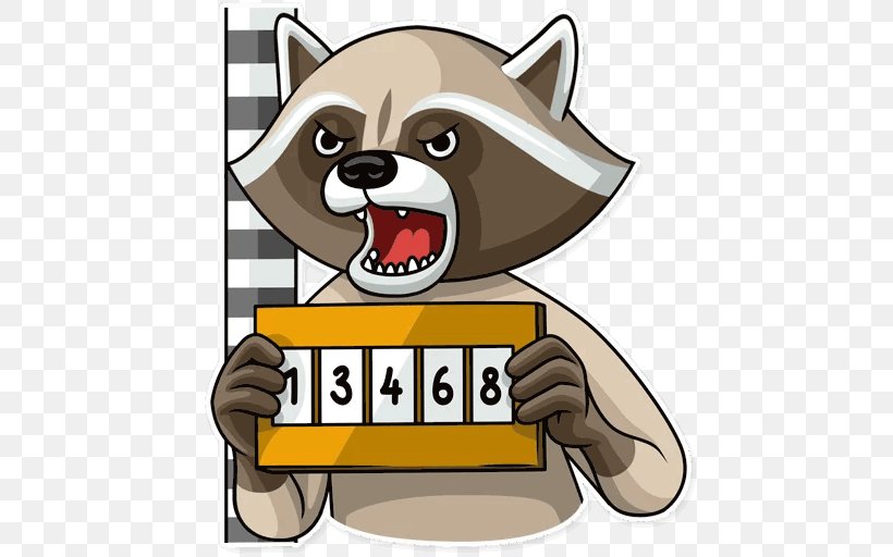 Raccoon Dog Sticker Telegram Clip Art, PNG, 512x512px, Raccoon, Bear, Carnivoran, Cartoon, Character Download Free