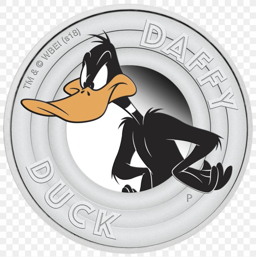 Daffy Duck Sylvester Tweety Perth Mint Bugs Bunny, PNG, 1597x1600px, Daffy Duck, Beak, Bird, Bugs Bunny, Coin Download Free