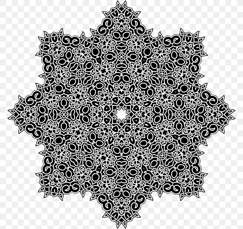 Celtic Knot Ornament Pattern, PNG, 772x772px, Celtic Knot, Black, Black And White, Celts, Doily Download Free