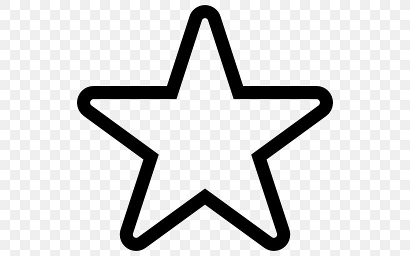 Star Clip Art, PNG, 512x512px, Star, Area, Black And White, Drawing, Shape Download Free
