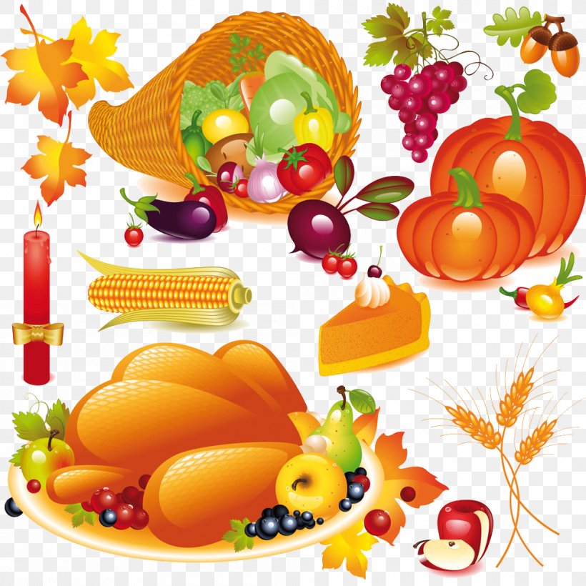 Pumpkin Pie Thanksgiving Cornucopia Clip Art, PNG, 1000x1000px, Pumpkin Pie, Calabaza, Cornucopia, Diet Food, Floral Design Download Free