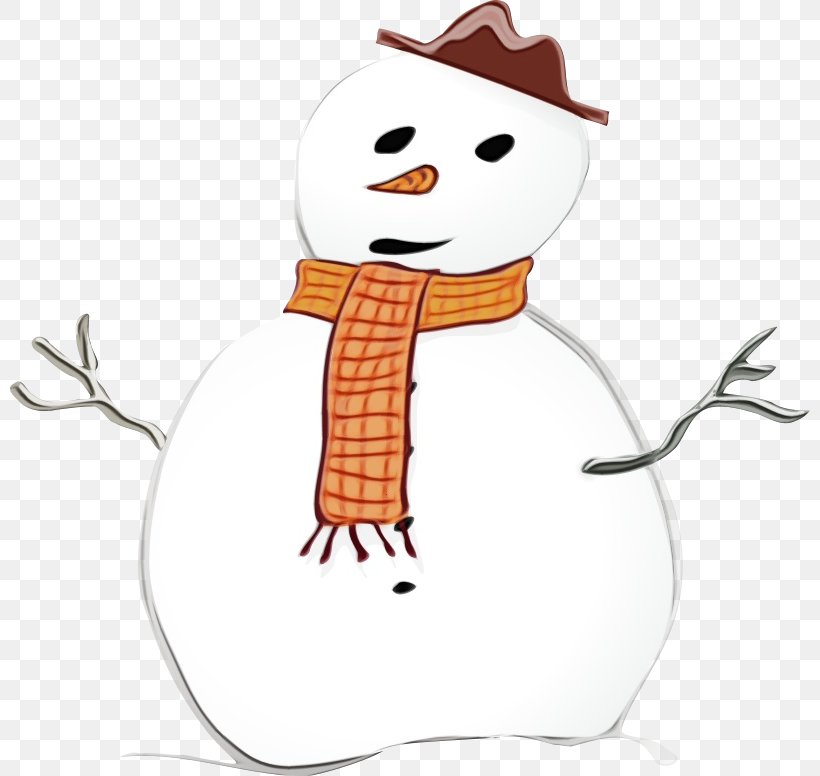 Snowman, PNG, 800x776px, Watercolor, Cartoon, Paint, Snowman, Wet Ink Download Free