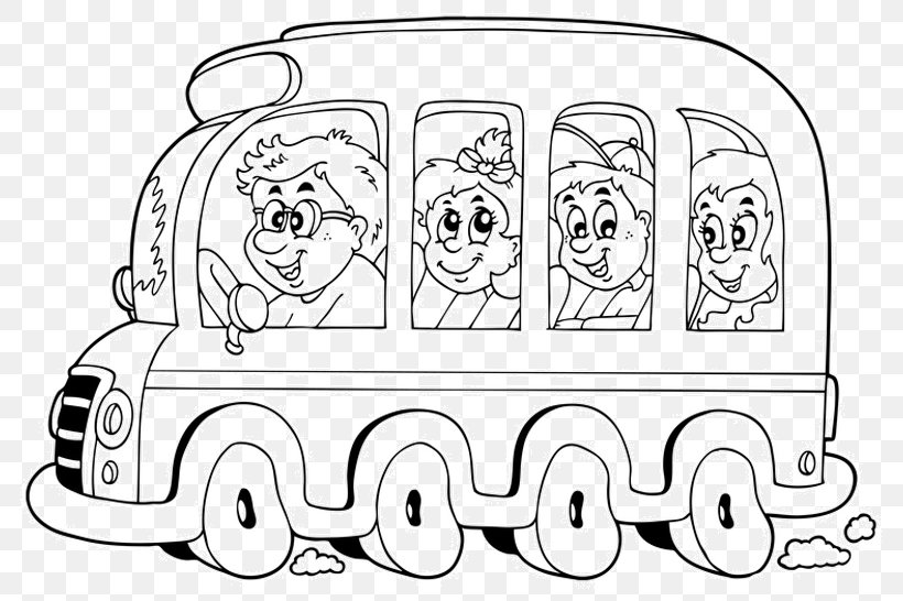 School Bus Vector Graphics Clip Art Coloring Book, PNG, 800x546px, Bus, Area, Art, Auto Part, Black And White Download Free