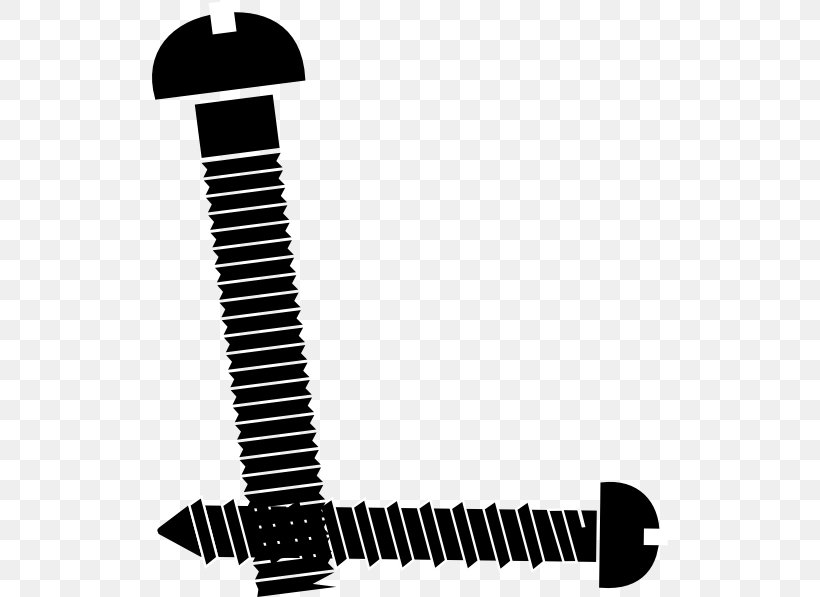 Fastener Screw Bolt Nut Clip Art, PNG, 516x597px, Fastener, Black, Black And White, Bolt, Monochrome Download Free