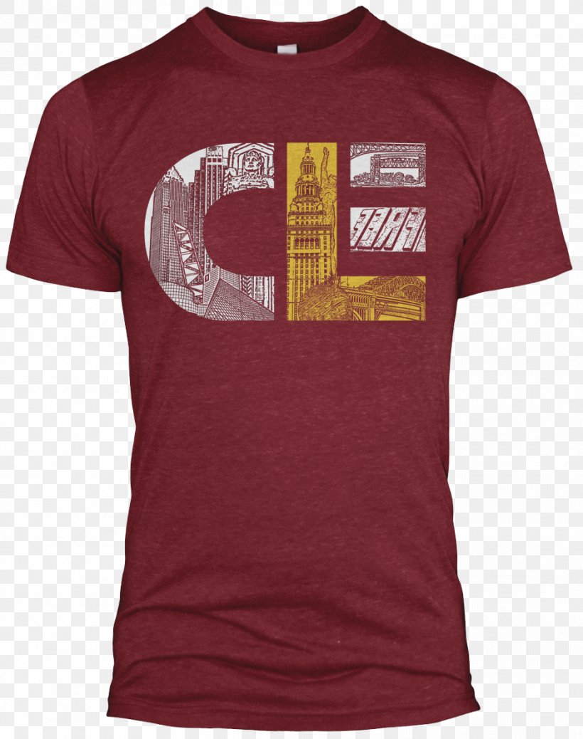 Printed T-shirt Cleveland Cavaliers Cleveland Hopkins International Airport, PNG, 937x1187px, Tshirt, Active Shirt, Brand, Cle, Cleveland Download Free