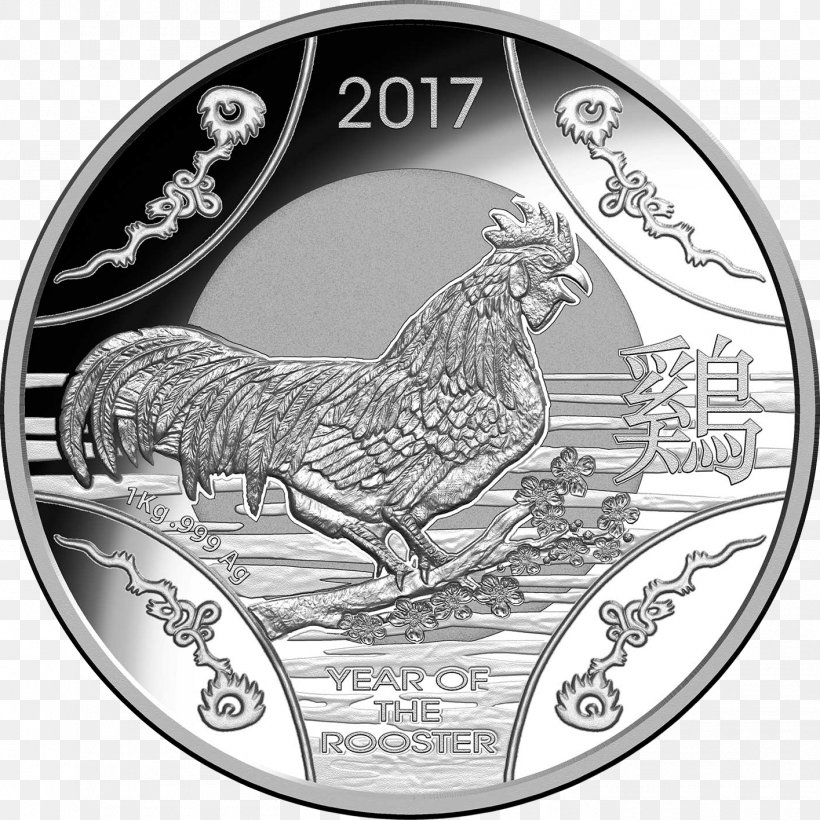 Royal Australian Mint Proof Coinage Silver Coin, PNG, 1415x1416px, Royal Australian Mint, Australia, Bird, Black And White, Chicken Download Free