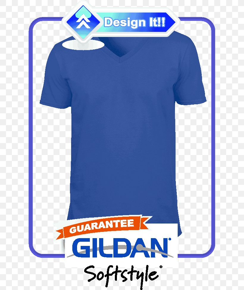 Printed T-shirt Sleeve Neckline Gildan Activewear, PNG, 627x973px, Tshirt, Active Shirt, Area, Blue, Brand Download Free