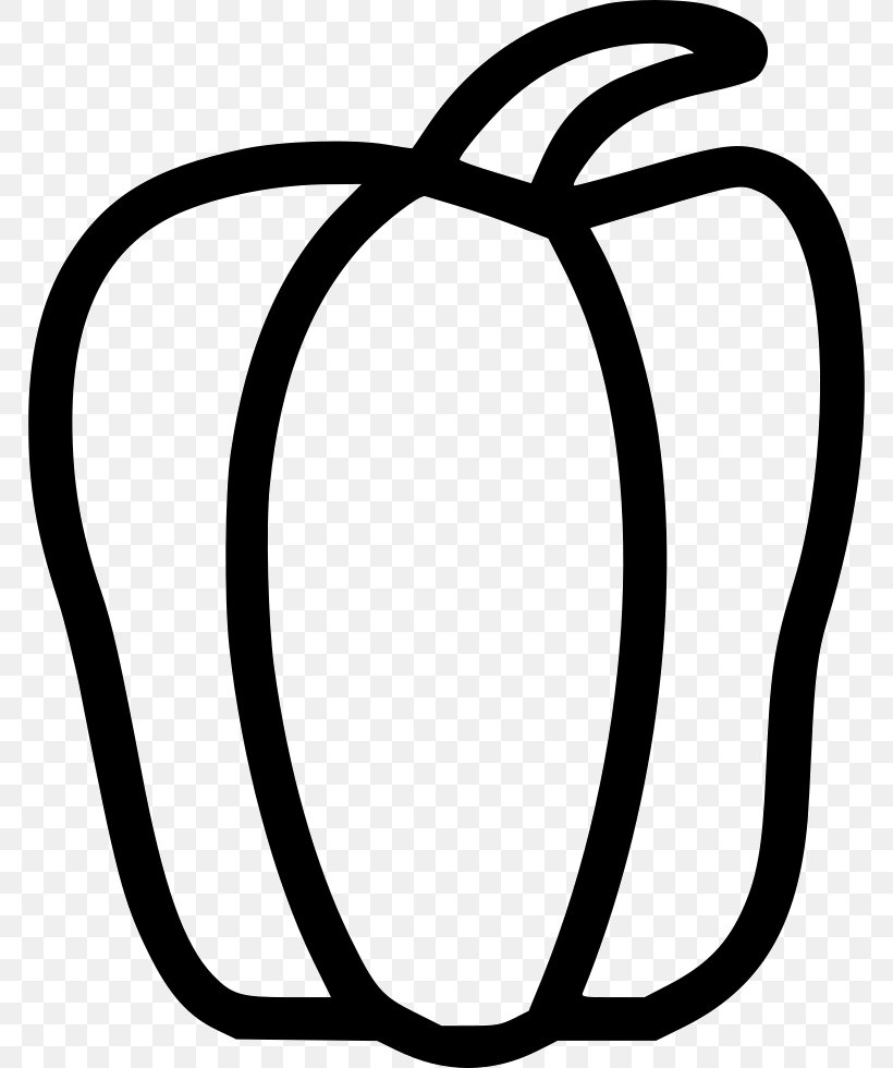 Bell Pepper Black And White Capsicum Chili Pepper Clip Art, PNG, 768x980px, Bell Pepper, Area, Artwork, Black And White, Capsicum Download Free