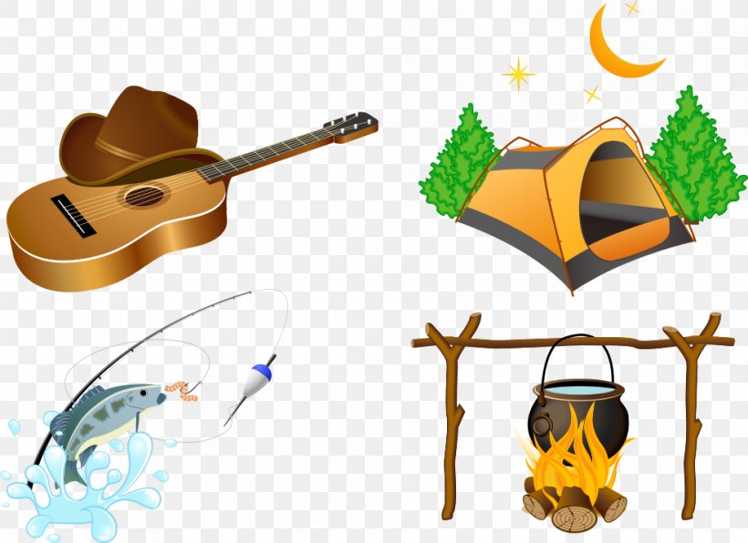 Camping Outdoor Recreation Campfire Icon, PNG, 989x720px, Camping, Brand, Campfire, Fishing, Guitar Download Free