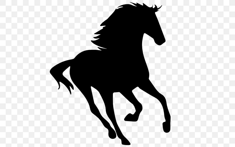 Mustang Wild Horse Clip Art, PNG, 512x512px, Mustang, Black, Black And White, Bridle, Canter And Gallop Download Free