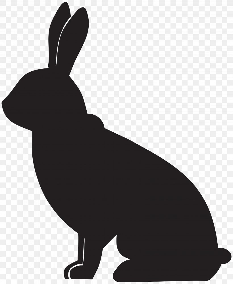 Rabbit Silhouette Clip Art, PNG, 6586x8000px, Easter Bunny, Art, Black And White, Dog Like Mammal, Domestic Rabbit Download Free