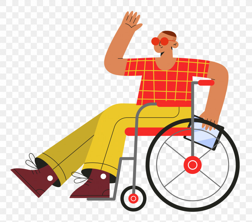 Sitting On Wheelchair Wheelchair Sitting, PNG, 2500x2213px, Wheelchair, Behavior, Cartoon, Chair, Human Download Free