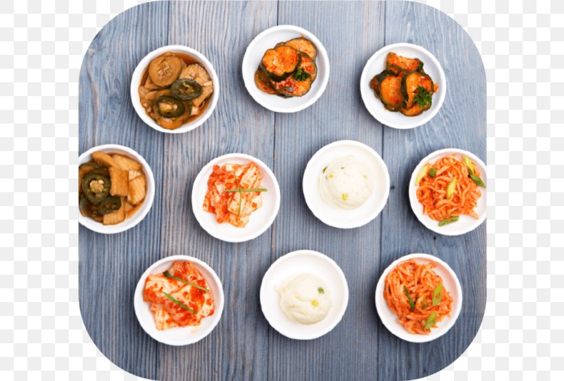 Banchan Gimbap Potato Salad Vegetarian Cuisine Breakfast, PNG, 600x555px, Banchan, Appetizer, Asian Food, Breakfast, Chicken As Food Download Free