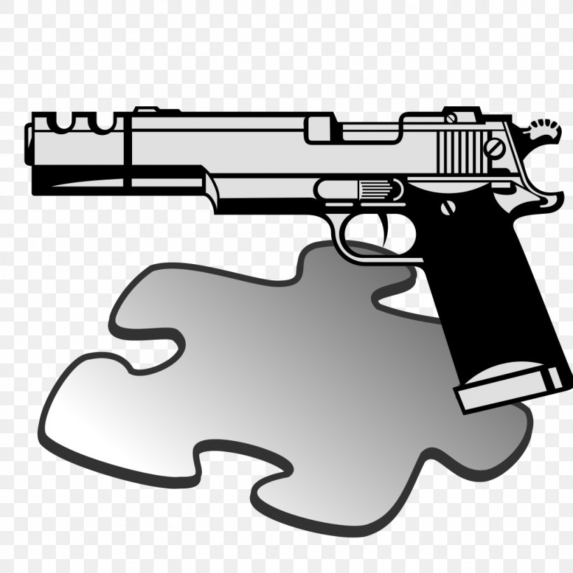 Firearm Pistol Clip Art, PNG, 1024x1024px, Watercolor, Cartoon, Flower, Frame, Heart Download Free