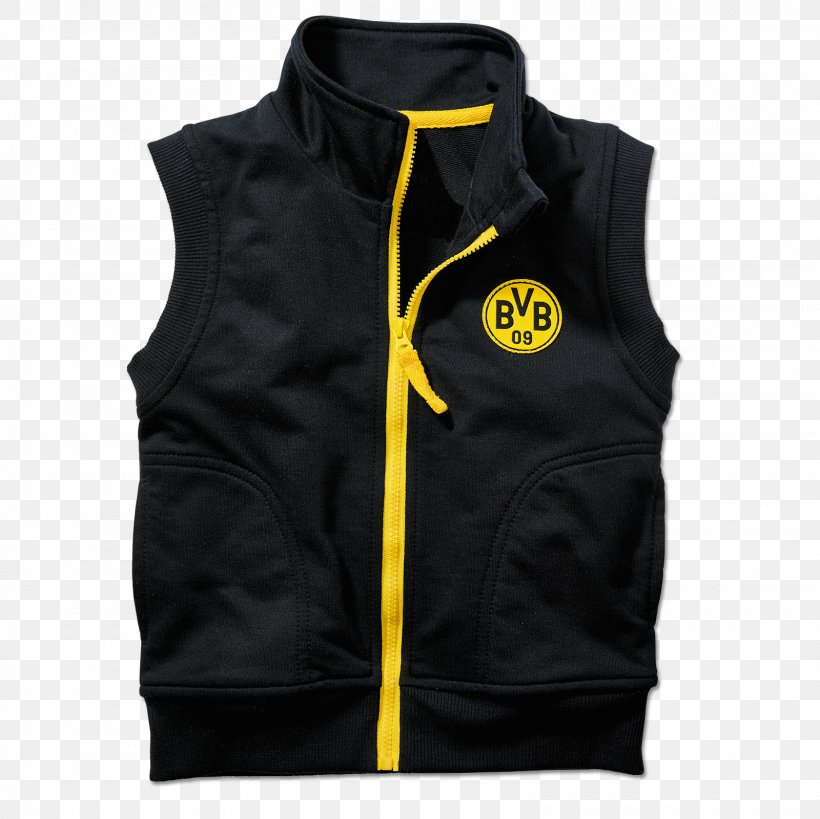 Gilets Bluza Hood Jacket Borussia Dortmund, PNG, 1600x1600px, Gilets, Black, Black M, Bluza, Borussia Dortmund Download Free