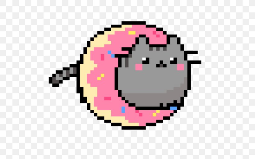Nyan Cat Donuts Pusheen Pixel Art, PNG, 512x512px, Cat, Chocolate, Donuts, Drawing, Internet Meme Download Free