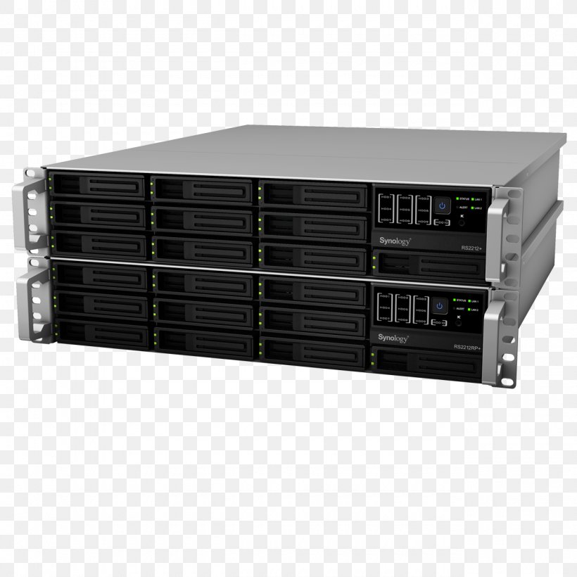 Disk Array Computer Servers Network Storage Systems Synology RX1216sas Synology Inc., PNG, 1280x1280px, 19inch Rack, Disk Array, Computer Servers, Data Storage, Data Storage Device Download Free