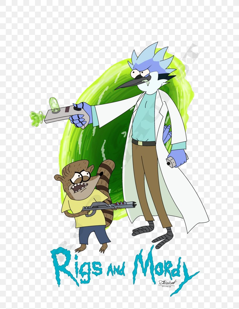 Rick Sanchez Mordecai Rigby Morty Smith Cartoon, PNG, 752x1063px, Watercolor, Cartoon, Flower, Frame, Heart Download Free