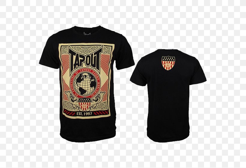 T-shirt Logo Sleeve Tapout Font, PNG, 561x561px, Tshirt, Active Shirt, Black, Black M, Brand Download Free
