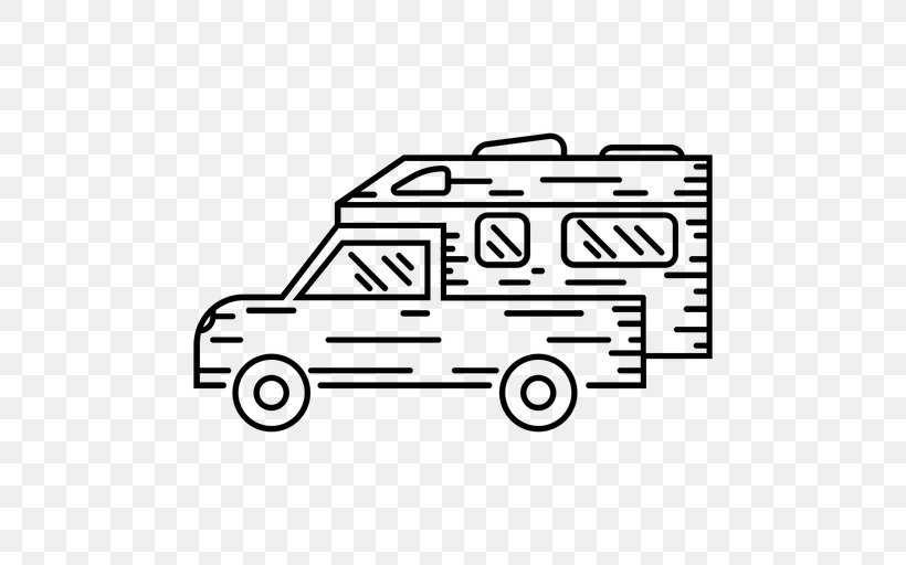 Car Campervans Motor Vehicle Campsite, PNG, 512x512px, Car, Area, Automotive Design, Automotive Exterior, Black And White Download Free