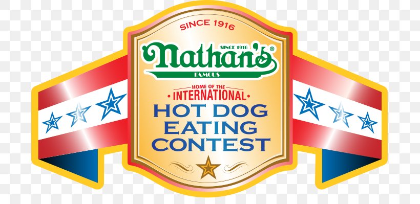 Coney Island Nathan's Hot Dog Eating Contest Nathan's Famous Competitive Eating, PNG, 697x399px, Coney Island, Brand, Brooklyn, Competitive Eating, Eating Download Free