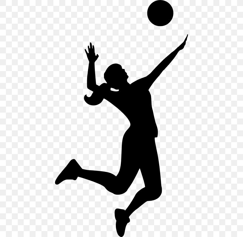 Silhouette Volleyball Clip Art, PNG, 450x800px, Silhouette, Arm, Artwork, Black And White, Hand Download Free