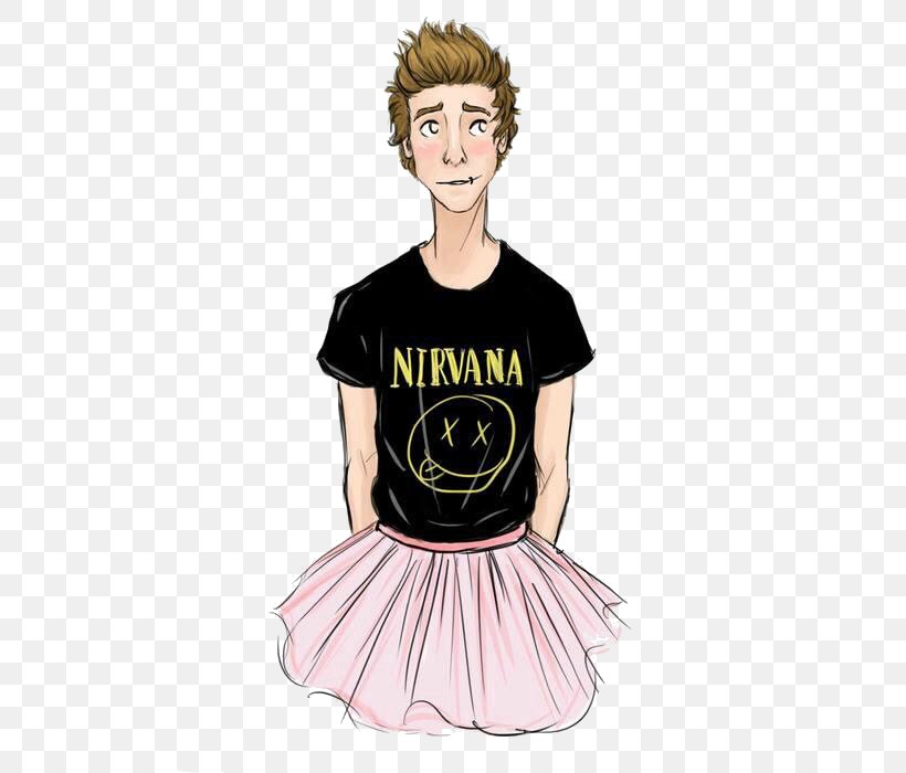 Luke Hemmings 5 Seconds Of Summer YouTube Fan Art, PNG, 500x700px, Watercolor, Cartoon, Flower, Frame, Heart Download Free