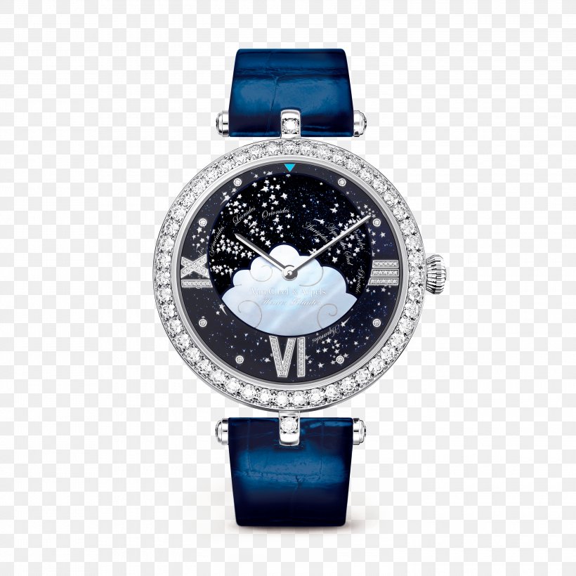 Van Cleef & Arpels Watch Strap Complication, PNG, 3000x3000px, Van Cleef Arpels, Brand, Clock, Cobalt Blue, Complication Download Free