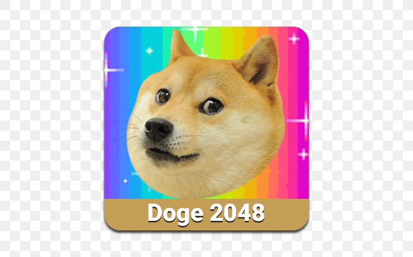 Doge 2048 0 Free Puzzle Game, PNG, 512x512px, Watercolor, Cartoon, Flower, Frame, Heart Download Free