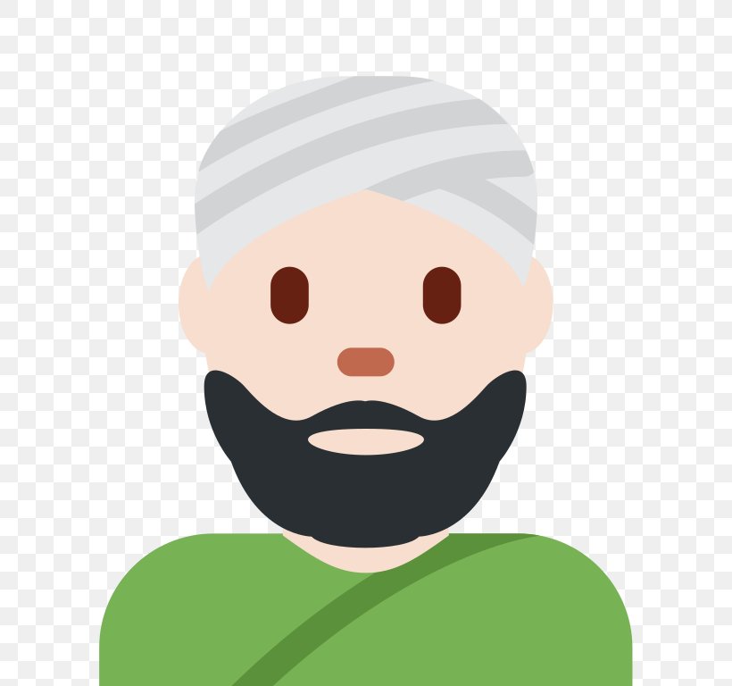 Emojipedia Turban Human Skin Color, PNG, 768x768px, Emoji, Animation, Art, Beard, Cartoon Download Free