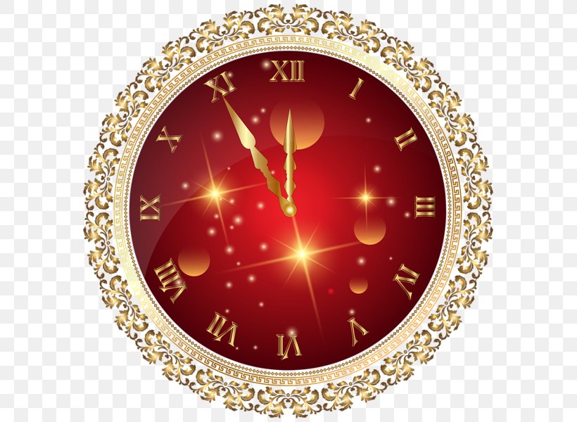 New Year Christmas Clock Clip Art, PNG, 593x600px, New Year, Alarm Clocks, Christmas, Christmas Tree, Clock Download Free