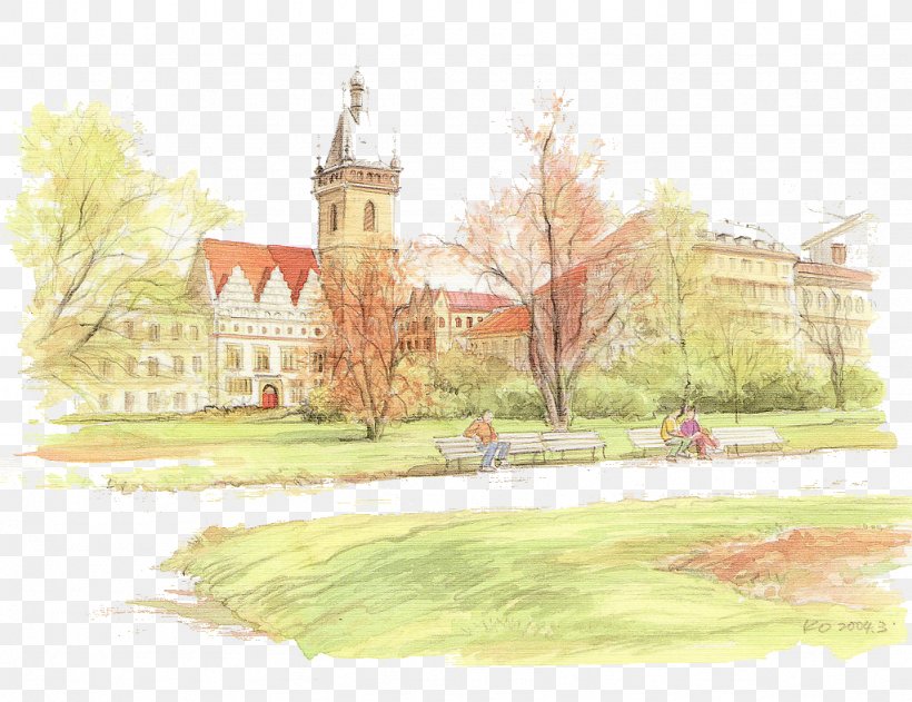 Watercolor Painting Illustration, PNG, 1024x788px, Watercolor Painting, Architecture, Art, Cartoon, Estate Download Free