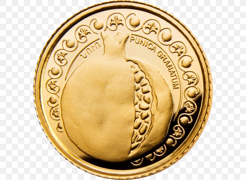 Gold Coin Gold Coin Armenia Pomegranate, PNG, 600x601px, Coin, Armenia, Armenian Dram, Auglis, Brass Download Free