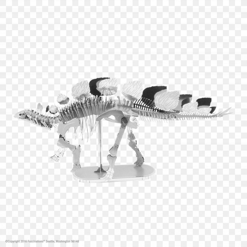 Stegosaurus Dinosaur Tyrannosaurus Triceratops Metal, PNG, 4912x4912px, 3d Printing, Stegosaurus, Armour, Black And White, Cutting Download Free