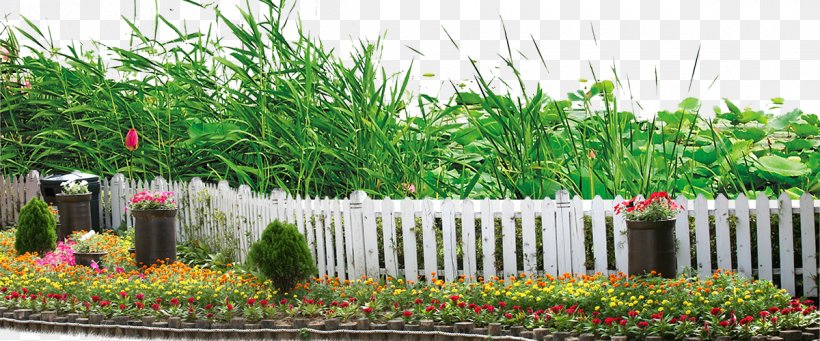 Landscape Garden Plant Clip Art, PNG, 1200x500px, Landscape, Fence, Flower, Flowerpot, Garden Download Free