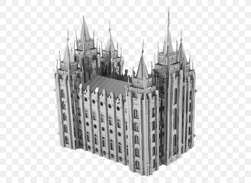 Salt Lake Temple Metal Chrysler Building Silver, PNG, 507x600px, Salt Lake Temple, Black And White, Building, Castle, Cathedral Download Free