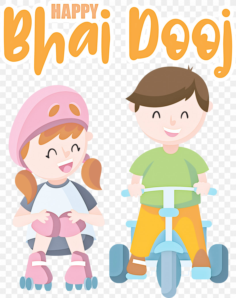 Bhai Dooj Bhai Beej Bhau Beej, PNG, 2379x3000px, Bhai Dooj, Behavior, Cartoon, Conversation, Happiness Download Free