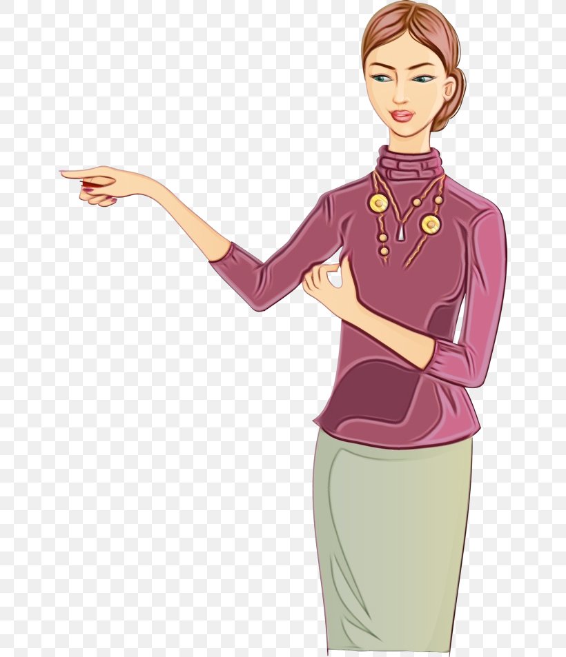 Cartoon Standing Pink Arm Gesture, PNG, 650x953px, Watercolor, Arm, Cartoon, Fashion Illustration, Finger Download Free