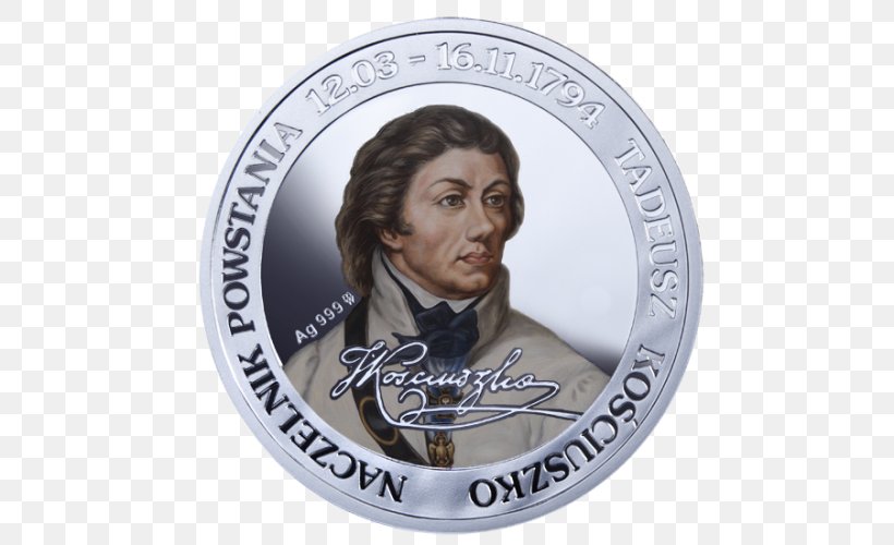 Tadeusz Kościuszko Kościuszko Uprising Order Cyncynata Medal Numismatics, PNG, 500x500px, Medal, Anugerah Kebesaran Negara, Army Officer, Coin, Label Download Free