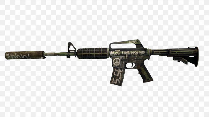 Counter-Strike: Global Offensive Firearm The Tactical Shop M4 Carbine, PNG, 3840x2160px, Watercolor, Cartoon, Flower, Frame, Heart Download Free