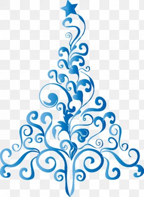 Arboles - Christmas Tree Blue PNG