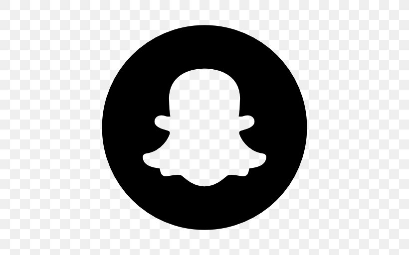 Social Media Snapchat Logo, PNG, 512x512px, Social Media, Black And White, File Size, Logo, Silhouette Download Free