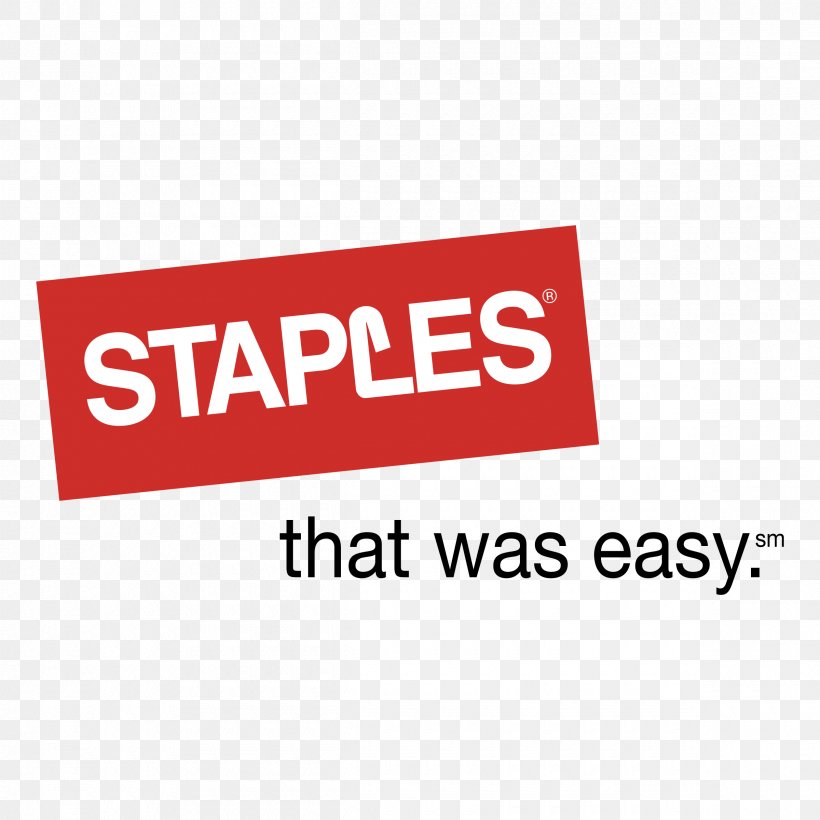 Staples Logo Kassenrolle Brand Product, PNG, 2400x2400px, Staples, Area, Banner, Brand, Coupon Download Free