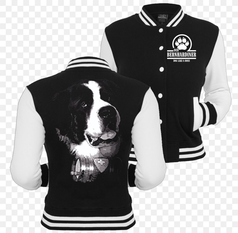 T-shirt Hoodie Dog Jacket Sleeve, PNG, 800x800px, Tshirt, Black And White, Bluza, Brand, Clothing Download Free